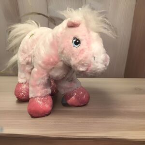 Ganz Webkinz Pink Pony HM117 Plush Stuffed Animal Toy 8" Retired Sparkle Feet